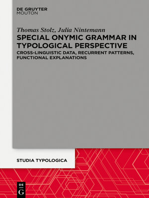 cover image of Special Onymic Grammar in Typological Perspective